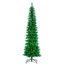 Árbol de Navidad Vickerman 2 metros Verde de Espuma Metálica Tipo Lápiz con Luces