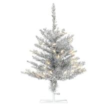Árbol de Navidad Vickerman con Guirnalda Plateada de 60 cm con 50 LED Árbol de Navidad Vickerman con Guirnalda Plateada de 60 cm con 50 LED