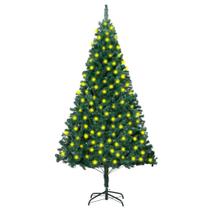 Árbol de Navidad vidaXL 210 cm Verde con Ramas Realistas y Luces LED Árbol de Navidad vidaXL 210 cm Verde con Ramas Realistas y Luces LED