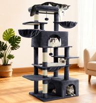 Árbol para Gatos ABCPET Torre Grande de 68 cm con Postes para Rascar Gris