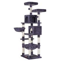 Árbol para Gatos Heybly HCT032G de 180 cm de Alto con Juguete para Gatos Grandes Gris Árbol para Gatos Heybly HCT032G de 180 cm de Alto con Juguete para Gatos Grandes Gris