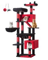 Árbol para Gatos Taoqimiao Gótico 180 cm con 8 Postes Rascadores de Sisal Árbol para Gatos Taoqimiao Gótico 180 cm con 8 Postes Rascadores de Sisal