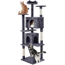 Árbol para Gatos Yaheetech XL Torre Multi-nivel de 203 cm con Poste Rascador