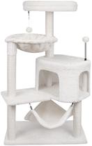 Árbol para Gatos YUNIQUE con Condominio para Gatos y Gran Hamaca 100 cm - Beige