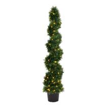 Árbol Topiario Artificial de Cedro en Espiral Vickerman 1,5 m con LED Árbol Topiario Artificial de Cedro en Espiral Vickerman 1,5 m con LED