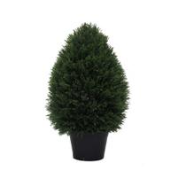 Arbusto Artificial en Maceta en Forma de Lágrima de Cedro 24 cm - Vickerman Arbusto Artificial en Maceta en Forma de Lágrima de Cedro 24 cm - Vickerman
