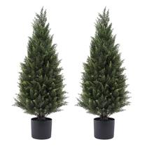 Arbusto artificial Gonuien Cedar Outdoor 1m resistente à luz solar Arbusto artificial Gonuien Cedar Outdoor 1m resistente à luz solar