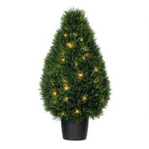 Arbusto de cedro artificial em forma de lágrima Vickerman com 91 cm de altura Arbusto de cedro artificial em forma de lágrima Vickerman com 91 cm de altura