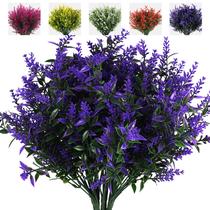 Arbustos falsos de lavanda com vegetação artificial RECUTMS 8 pacotes
