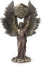 Arcanjo Metatron 34cm com cubo geométrico