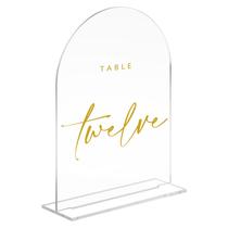 Arch Sign JINMURY, acrílico transparente de 5 x 7 polegadas com suporte, pacote com 10