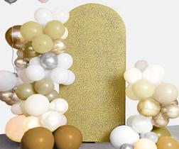 Arco de Fundo Dourado com Glitter JFDYDM (2,2m) - Ideal para Festas e Casamentos Arco de Fundo Dourado com Glitter JFDYDM (2,2m) - Ideal para Festas e Casamentos