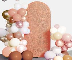 Arco de Fundo Glitter Rose Gold JFDYDM 2,2m - Ideal para Casamento