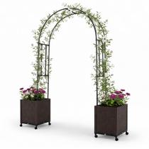 Arco de Jardim com Treliça Giantex 203x41x231 cm com Floreiras