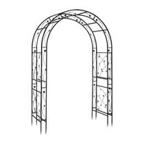 Arco de jardim VINGLI em aço com treliça preta 110x45x230 cm Arco de jardim VINGLI em aço com treliça preta 110x45x230 cm