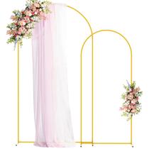Arco de Metal Dourado para Fundo de Fotos - 2,2m e 1,8m de Altura