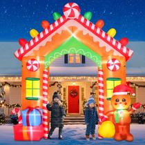 Arco de Natal inflável Thanger de 9 pés com luzes LED