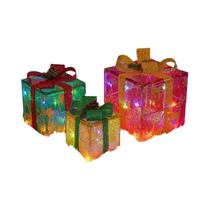 Arco de Natal Luminoso - 3 Peças Iluminadas para Festa e Árvore de Natal