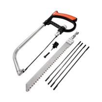 Arco de Serra Serrote 7 Peças Ajustável Resistente Aço Inox Para Alumínio Madeira Pvc