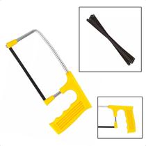 Arco De Serra Tico-Tico Manual Com 5 Lâminas Aço Carbono Arco De Serra Tico-Tico Manual Com 5 Lâminas Aço Carbono