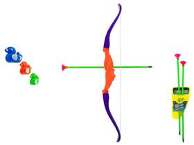 Arco e Flecha Brinquedo Infantil Alvo + 3 Flechas C/ Ventosa - Fisgar