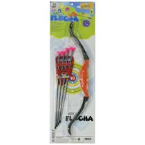 Arco e flecha com 4 ventosas + suporte e alvo bow arrows - JR TOYS