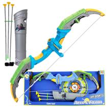 Arco E Flecha De Brinquedo Alvo 3 Flechas Lançador Com Luz
