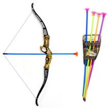 Arco e Flecha de Brinquedo Medieval Grande 50cm + 4 Flechas - Cim Toys