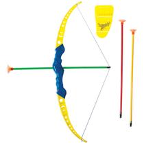 Arco E Flecha Infantil Brinquedo Com Suporte 3 Flechas - Art Brink