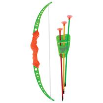 Arco E Flecha Infantil Brinquedo Com Suporte 3 Flechas - Art Brink