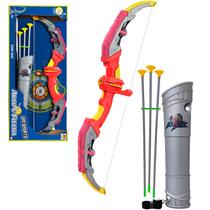 Arco E Flecha Infantil Com Luz Alvo 3 Flechas - Dm Toys
