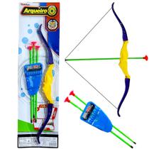 Arco e Flecha Infantil de 50cm 3 Dardos que Grudam na Parede - Master Toy