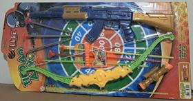 Arco e flechas de brinquedo arma lança dardos arminhas plástica