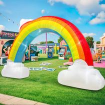 Arco Inflável Arco-íris KOOY 4,3 m com LED para Decoração Externa