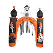Arco Inflável De Halloween De 8FT Com Fantasma, Gato Preto E Tocha Com 7 Luzes LED Para Decorações