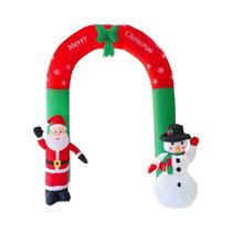 Arco Inflável De Papai Noel E Boneco De Neve Com Luzes LED Para Decoração De Natal Ao Ar Livre Arco Inflável De Papai Noel E Boneco De Neve Com Luzes LED Para Decoração De Natal Ao Ar Livre