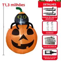 Arco Inflável Grande De Halloween Com Luz LED Modelo De Abóbora E Gato Decoração De Natal Ao Ar