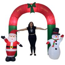 Arco Inflavel Natal Natalino Papai Noel Boneco Neve Portal Festa Natalino 2,40m Arco Inflavel Natal Natalino Papai Noel Boneco Neve Portal Festa Natalino 2,40m