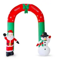 Arco Inflável Papai Noel Boneco Enfeite Decoração Natalina 2,40m 127v Arco Inflável Papai Noel Boneco Enfeite Decoração Natalina 2,40m 127v
