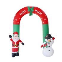 Arco Inflável Papai Noel Feliz Natal Boneco Neve Festa 2,40M