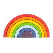 Arco Íris De Madeira Colorido Montessori