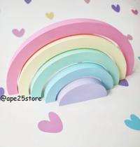Arco-íris Tons Candy Color (Tons pasteis) Decorativo Quartinho de Bebê