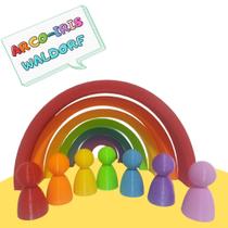 Arco-Íris Waldorf 7 peças mais Mini família Colorida