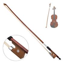 Arco Para Violino Redondo Iniciante Balanceado Crina Marrom escuro Arco Para Violino Redondo Iniciante Balanceado Crina Marrom escuro