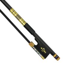 Arco profissional fibra de carbono para violino 4/4 ébano crina preta