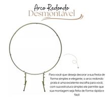 Arco Redondo Simples Desmontável Decoração Festas 1,50M