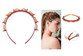 Arco Tiara c/ Presilhas Hair Twister Marrom Acessório penteado - Lynx Produções artistica