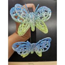 Arco Tiara de borboleta dupla moda Carnaval tiktok glitter verão infantil ou adulto