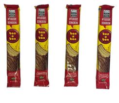 Arcor Snack Wafer Chocolate e Amendoim Bon o Bon 30 gramas - Kit com 04x