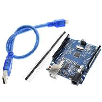 Arduino UNO R3 CH340G + Barra de pinos + Cabo USB
